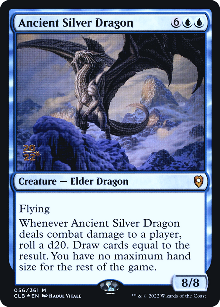 Ancient Silver Dragon [Commander Legends: Battle for Baldur's Gate Prerelease Promos] | Grognard Games