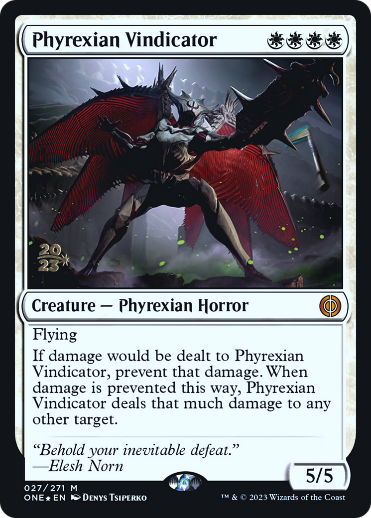 Phyrexian Vindicator [Phyrexia: All Will Be One Prerelease Promos] | Grognard Games
