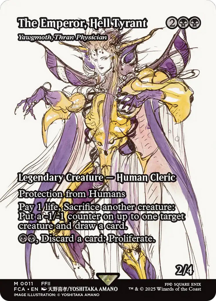 Yawgmoth, Thran Physician (FCA-011) - FINAL FANTASY: Through the Ages / The Emperor, Hell Tyrant (Borderless) | Grognard Games