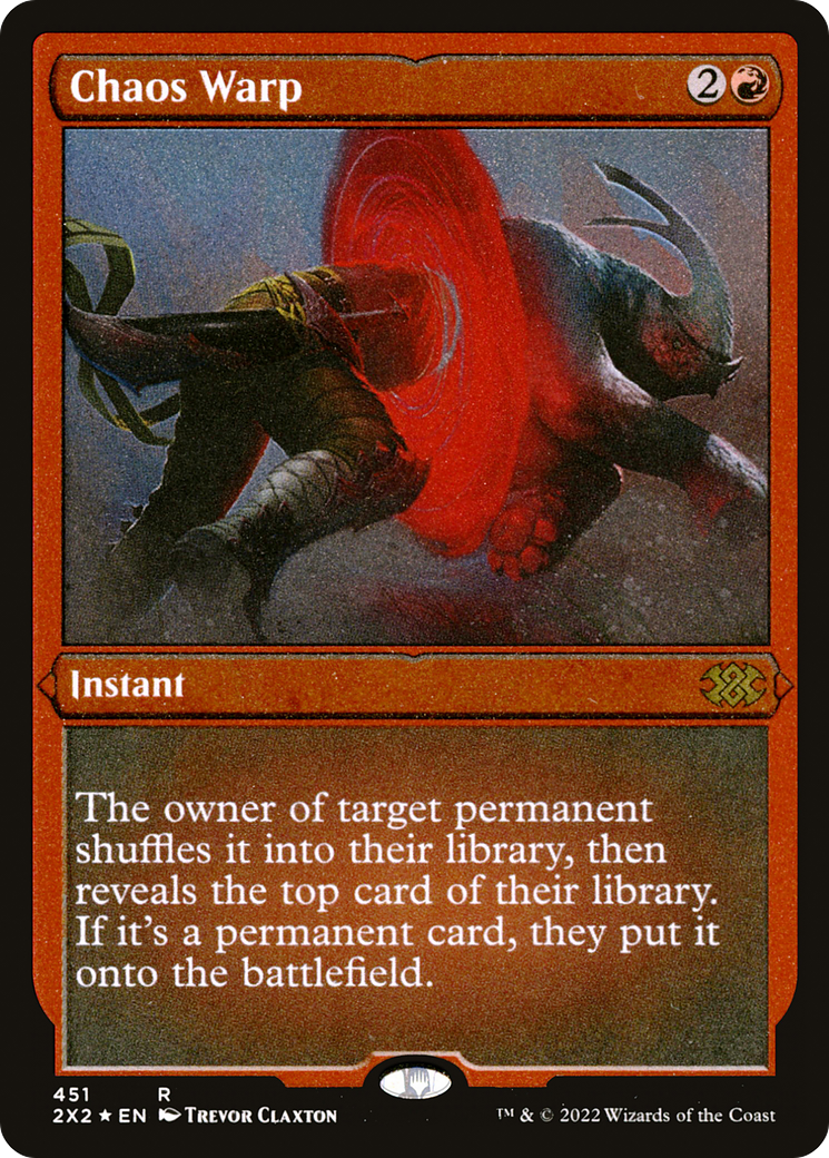 Chaos Warp (Foil Etched) (2X2-451) - Double Masters 2022 Foil | Grognard Games