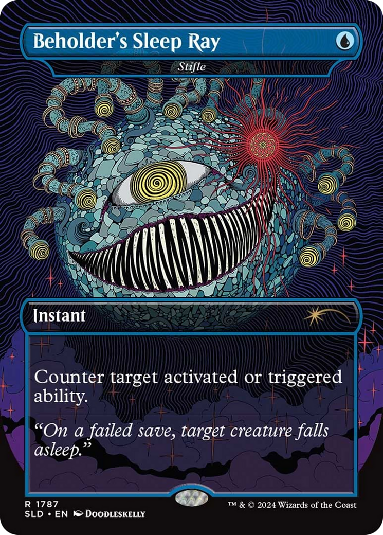Stifle (SLD-1787) - Secret Lair Drop / Beholder's Sleep Ray (Borderless) Foil | Grognard Games