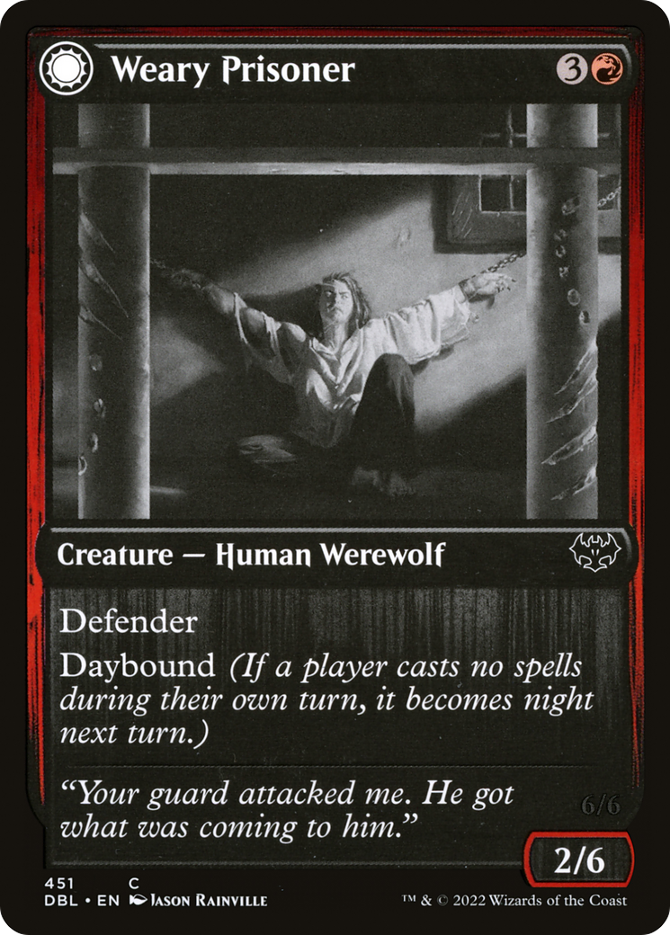Weary Prisoner // Wrathful Jailbreaker [Innistrad: Double Feature] | Grognard Games
