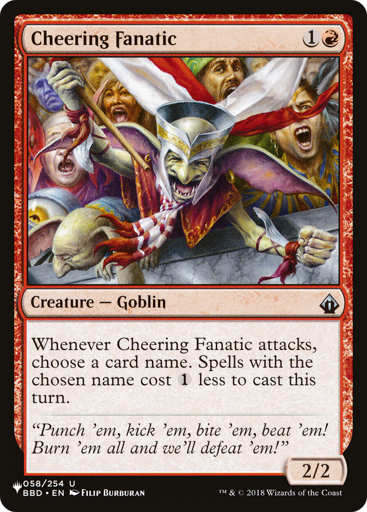 Cheering Fanatic [The List] | Grognard Games