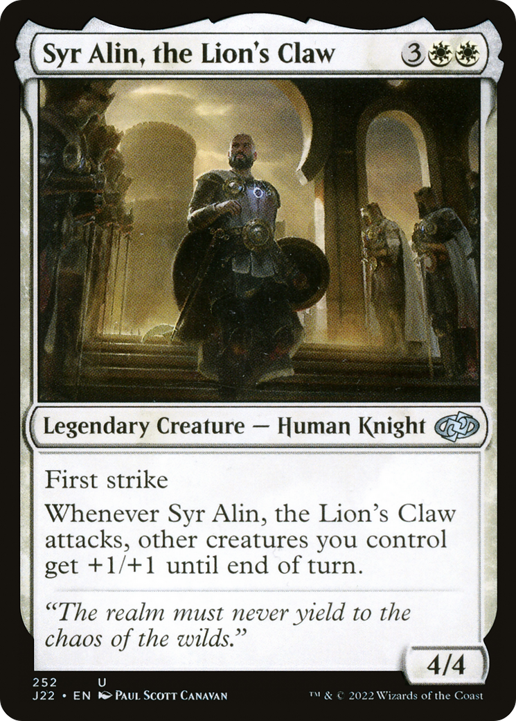 Syr Alin, the Lion's Claw [Jumpstart 2022] | Grognard Games