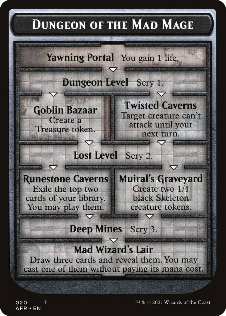 Dungeon of the Mad Mage Token (Oversized) [Oversize Cards] | Grognard Games
