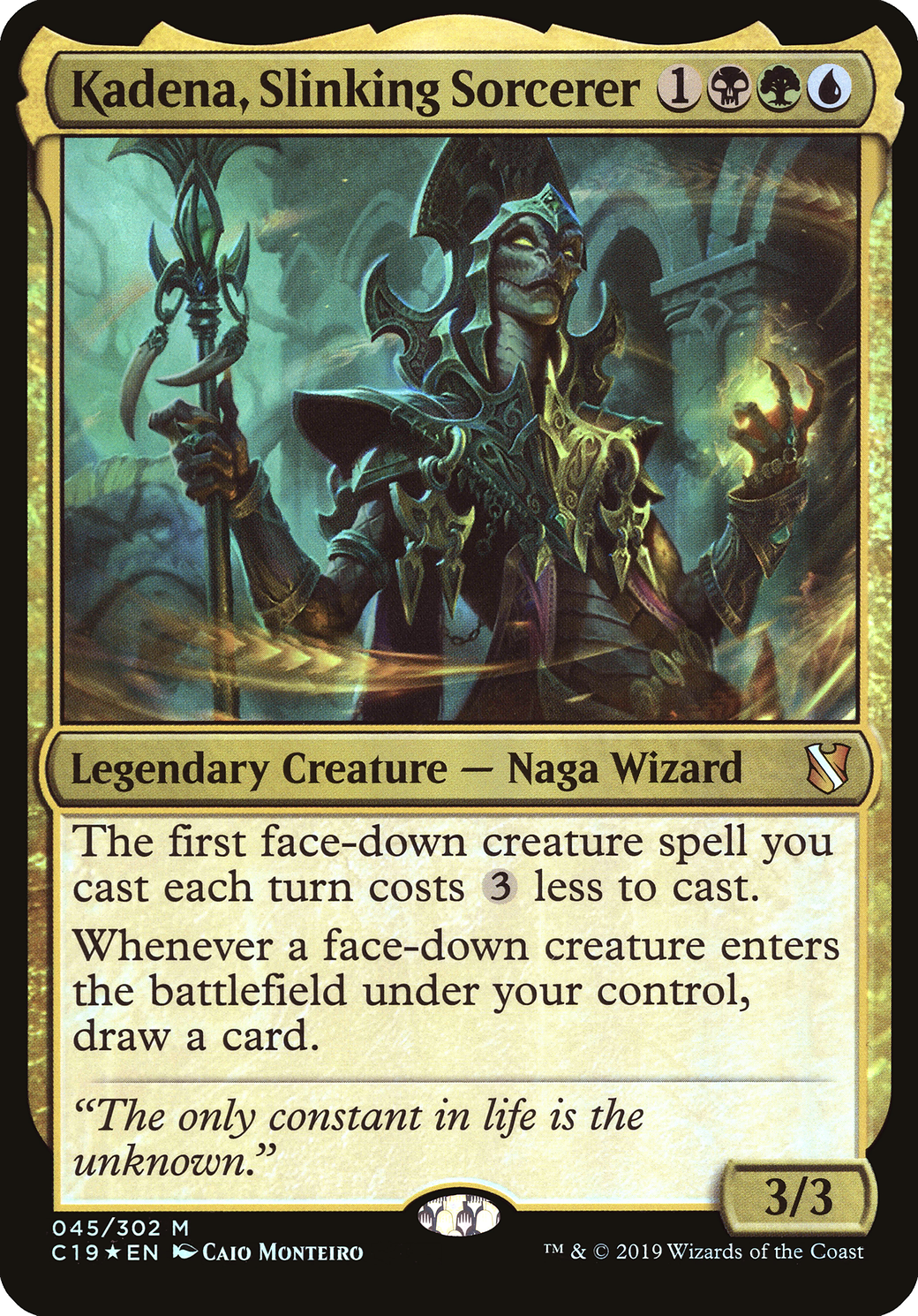 Kadena, Slinking Sorcerer (Oversized) [Commander 2019 Oversized] | Grognard Games