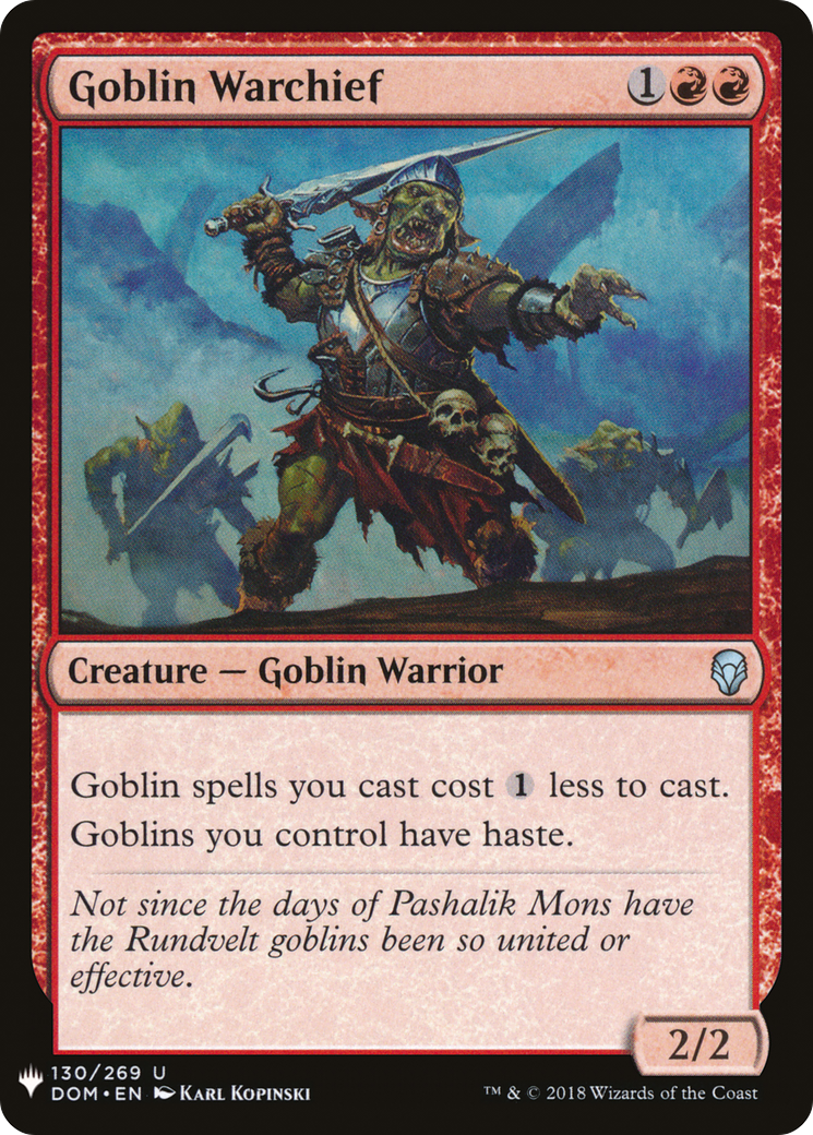 Goblin Warchief [The List] | Grognard Games