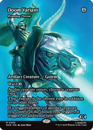 Doom Variant - Roaming Throne (Borderless) (MAR-099) - Marvel Universe Eternal-Legal | Grognard Games