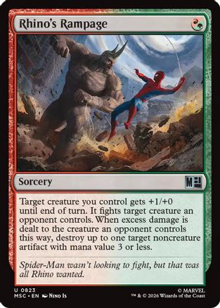 Rhino's Rampage (MSC-823) - Commander: Marvel Super Heroes Foil | Grognard Games