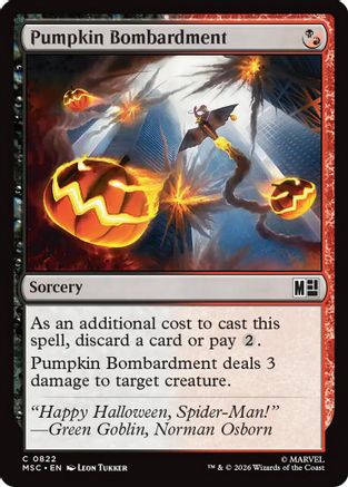 Pumpkin Bombardment (MSC-822) - Commander: Marvel Super Heroes Foil | Grognard Games