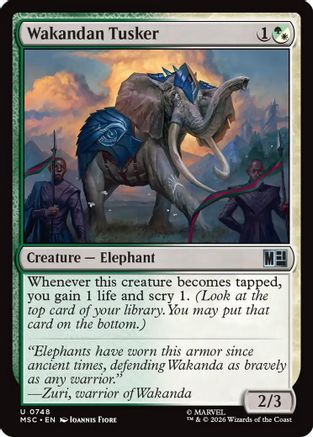 Wakandan Tusker (MSC-748) - Commander: Marvel Super Heroes | Grognard Games