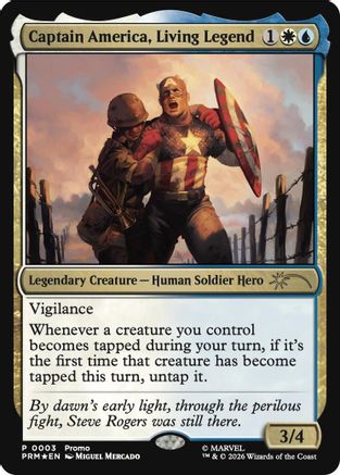 Captain America, Living Legend (MEDIA-003) - Media Promos Foil | Grognard Games