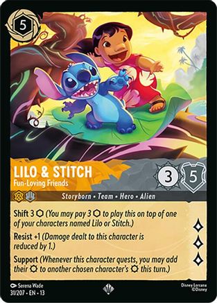 Lilo & Stitch - Fun-Loving Friends (31/204) - Attack of the Vine Cold Foil | Grognard Games