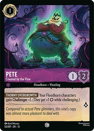 Pete - Created by the Vine (52/204) - Attack of the Vine Cold Foil | Grognard Games