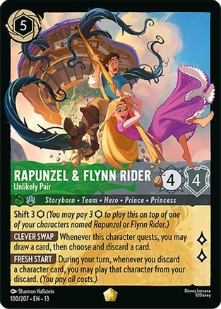 Rapunzel & Flynn Rider - Unlikely Pair (100/204) - Attack of the Vine | Grognard Games