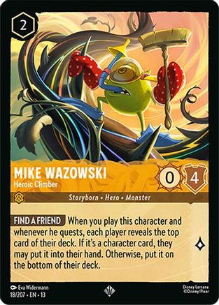 Mike Wazowski - Heroic Climber (18/204) - Attack of the Vine Cold Foil | Grognard Games