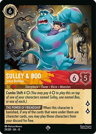 Sulley & Boo - Scare Buddies (29/204) - Attack of the Vine Cold Foil | Grognard Games