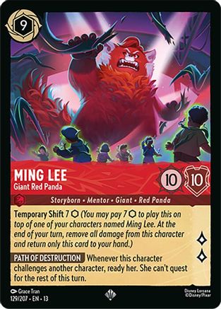 Ming Lee - Giant Red Panda (129/204) - Attack of the Vine Cold Foil | Grognard Games