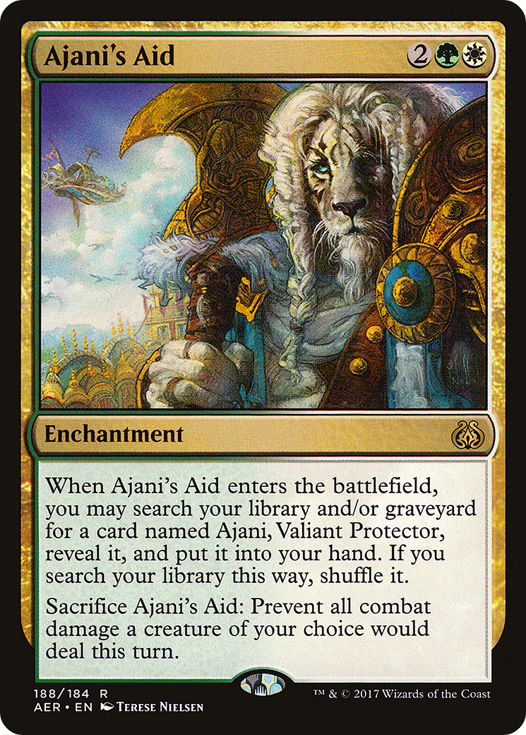 Ajani's Aid (AER-188) - Aether Revolt Foil | Grognard Games
