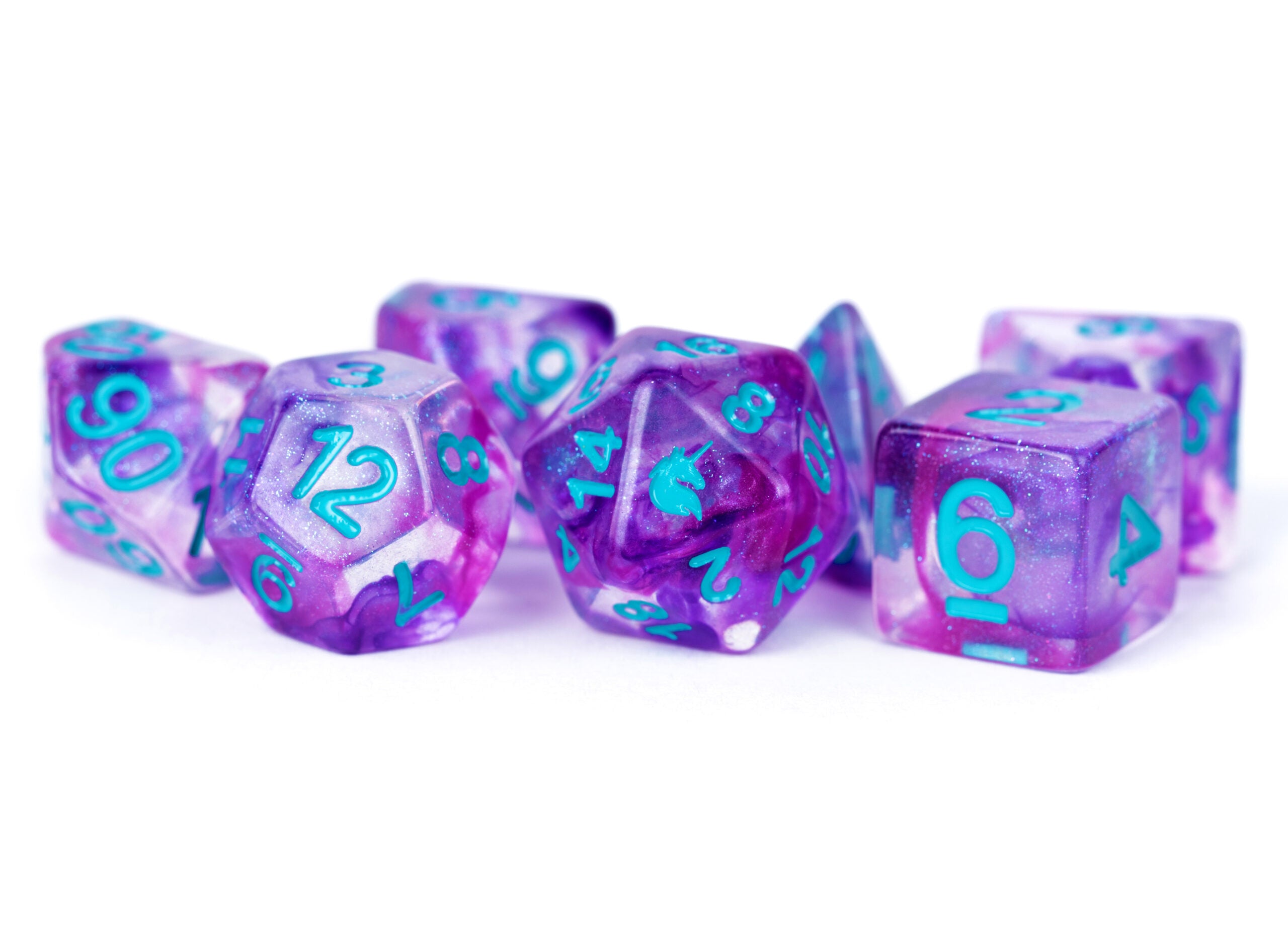 Violet Infusion 16mm Poly Dice Set | Grognard Games