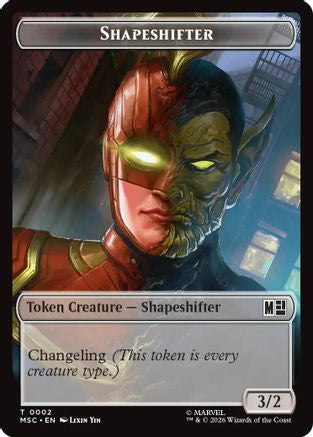 Shapeshifter (002) // Villain (009) Double-Sided Token (MSC-2 // 9) - Commander: Marvel Super Heroes | Grognard Games
