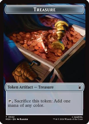Treasure (022) // Construct (014) Double-Sided Token (MSC-22 // 14) - Commander: Marvel Super Heroes | Grognard Games