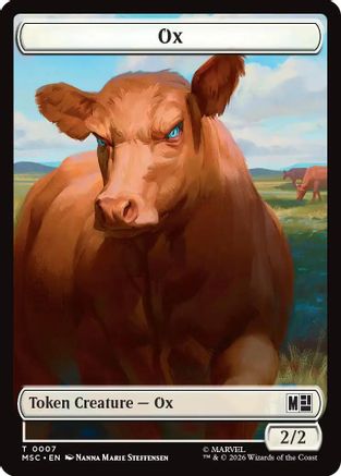 Ox (007) // Construct (014) Double-Sided Token (MSC-7 // 14) - Commander: Marvel Super Heroes | Grognard Games