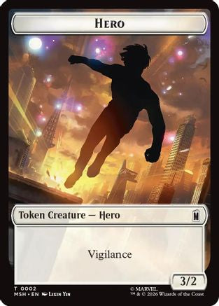 Hero // Robot Villain Double-Sided Token (MSH-2 // 20) - Marvel Super Heroes Foil | Grognard Games