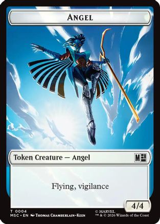 Angel (004) // Vibranium (015) Double-Sided Token (MSC-4 // 15) - Commander: Marvel Super Heroes | Grognard Games