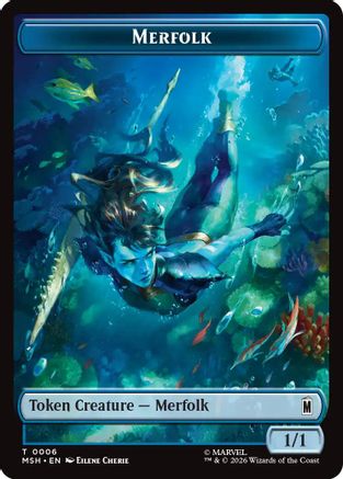 Merfolk // Doombot Double-Sided Token (MSH-6 // 18) - Marvel Super Heroes | Grognard Games