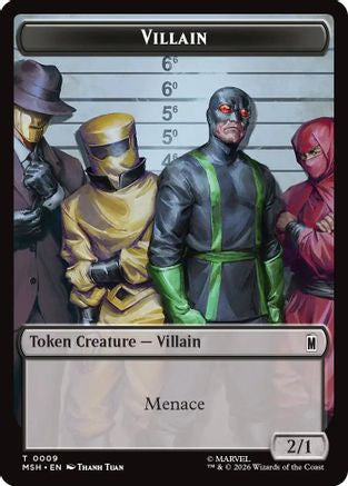 Villain // Treasure Double-Sided Token (MSH-9 // 22) - Marvel Super Heroes | Grognard Games