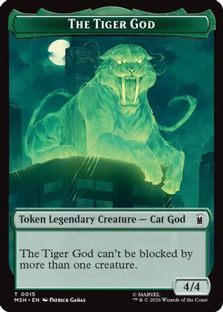 The Tiger God // Sturdy Shield Double-Sided Token (MSH-15 // 21) - Marvel Super Heroes | Grognard Games