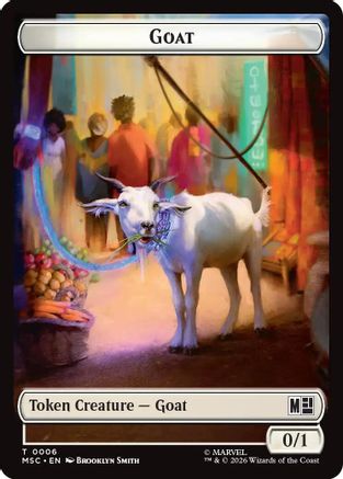 Goat // Construct Double-Sided Token (MSC-6 // 14) - Commander: Marvel Super Heroes Foil | Grognard Games