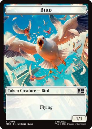 Bird // Rhino Double-Sided Token (MSC-5 // 13) - Commander: Marvel Super Heroes Foil | Grognard Games