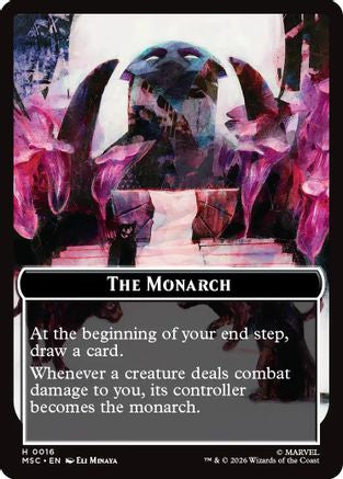 The Monarch (016) // Vibranium (031) Double-Sided Token (Surge Foil) (MSC-16 // 31) - Commander: Marvel Super Heroes Foil | Grognard Games