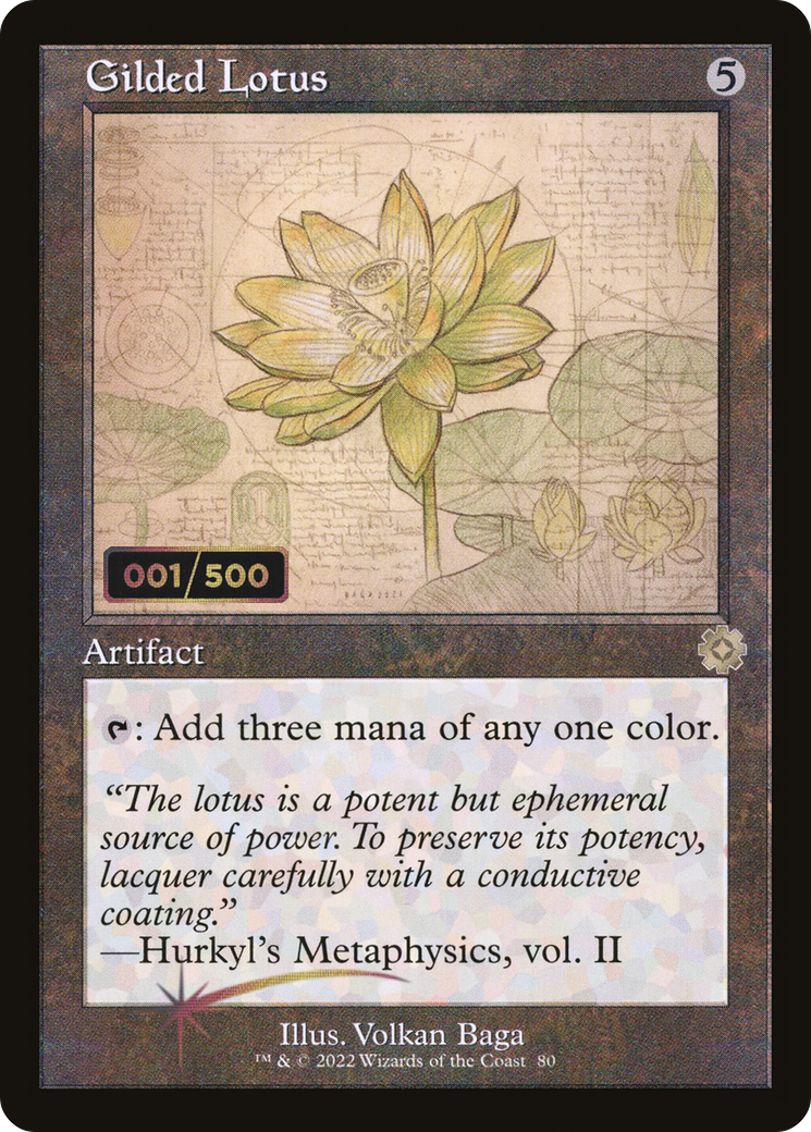Gilded Lotus (Retro Schematic) (Serial Numbered) [The Brothers' War Retro Artifacts] | Grognard Games