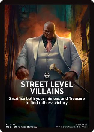 Street Level Villains Theme Card (MSC-038) - Commander: Marvel Super Heroes | Grognard Games
