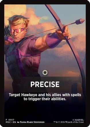 Precise Theme Card (MSC-017) - Commander: Marvel Super Heroes | Grognard Games