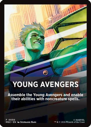 Young Avengers Theme Card (MSC-050) - Commander: Marvel Super Heroes | Grognard Games