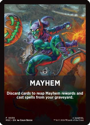 Mayhem Theme Card (MSC-036) - Commander: Marvel Super Heroes | Grognard Games