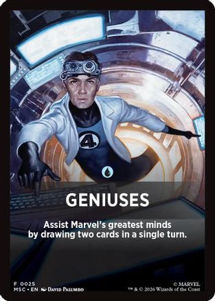Geniuses Theme Card (MSC-025) - Commander: Marvel Super Heroes | Grognard Games