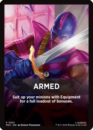 Armed Theme Card (MSC-031) - Commander: Marvel Super Heroes | Grognard Games