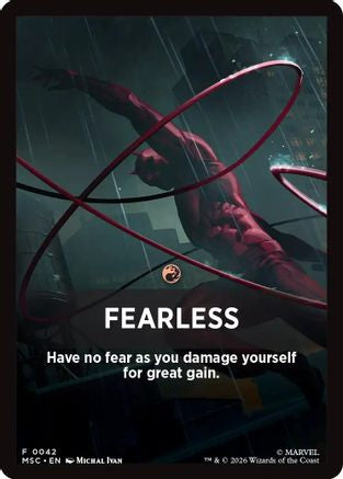 Fearless Theme Card (MSC-042) - Commander: Marvel Super Heroes | Grognard Games