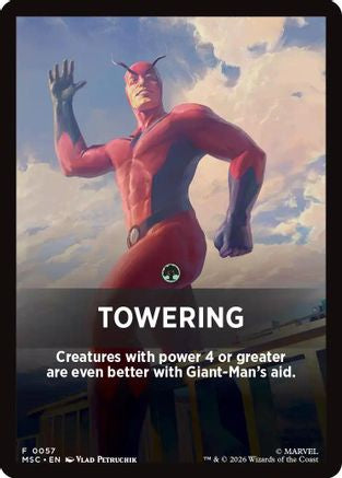 Towering Theme Card (MSC-057) - Commander: Marvel Super Heroes | Grognard Games
