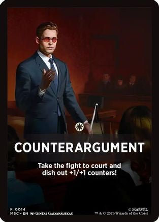 Counterargument Theme Card (MSC-014) - Commander: Marvel Super Heroes | Grognard Games