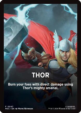 Thor Theme Card (MSC-047) - Commander: Marvel Super Heroes | Grognard Games
