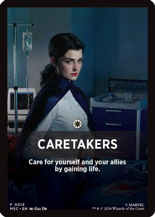 Caretakers Theme Card (MSC-013) - Commander: Marvel Super Heroes | Grognard Games