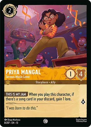 Priya Mangal - Serious Music Lover (8/204) - Attack of the Vine Cold Foil | Grognard Games