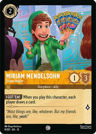 Miriam Mendelsohn - Ticket Holder (9/204) - Attack of the Vine Cold Foil | Grognard Games