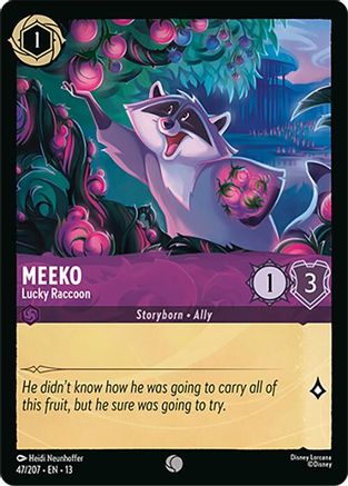Meeko - Lucky Raccoon (47/204) - Attack of the Vine | Grognard Games